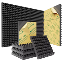 Factory Direct Sales Selbst klebende Akustik platten 50x50 Pyramiden schaum Schall dichte Akustik wand KTV Recording Studio Foam