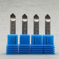 Fraise à queue simple en carbure de tungstène TiAlN 60HRC, 90 degrés, 0,4 mm, pour centres d'usinage CNC
