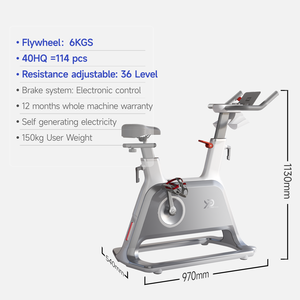 <span class=keywords><strong>Bicicleta</strong></span> Estática Deportiva de Alta Resistencia, <span class=keywords><strong>Bicicleta</strong></span> de Spinning de 6 kg <span class=keywords><strong>con</strong></span> 36 Niveles de Resistencia Ajustables, <span class=keywords><strong>Bicicleta</strong></span> de Spinning para Interiores - Product Image 3
