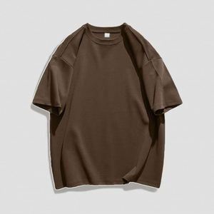 เสื้อยืดลำลองผ้าฝ้ายแบบปรับแต่งได้ ตัดเย็บทรงโอเวอร์ไซส์ ดีไซน์สีพื้น แต่งผ้าแบบแพทช์เวิร์ค ถักทอ พิมพ์ลายกราฟิกตัวอักษร - Product Image 4