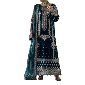 Trajes Elegantes Pakistaníes de Algodón Bordado, Vestido Largo Formal, Salwar Kameez Informal para Mujer - Product Image 2