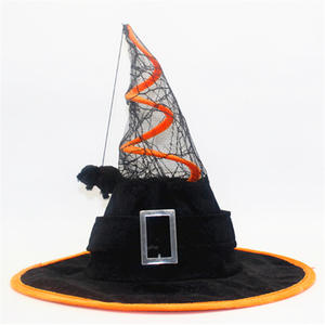 Accesorios de fiesta de Halloween Decoración <span class=keywords><strong>Sombrero</strong></span> de bruja de terciopelo <span class=keywords><strong>canario</strong></span> Accesorios de Halloween <span class=keywords><strong>Sombrero</strong></span> de mago - Product Image 4