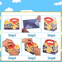 Boîte en papier pour fête Toy Story, boîte à douceurs, décorations pour anniversaire, 2 différents designs, 12 pièces