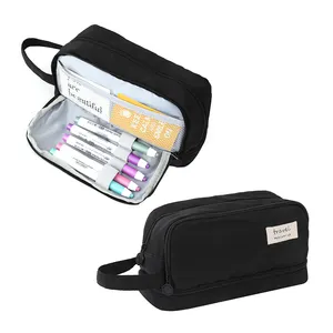 Lápis Bolsa Lápis de Grande Capacidade Handheld Pen Bag Cosmetic Portátil Presente para Escritório Escola Adolescente Menina Menino Homens Mulheres Adulto