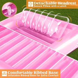 Tùy Chỉnh Bền PVC Inflatable Nổi Nước Giường Nệm Với Gối Nhựa Nổi Giường Cho Bơi Nước Hoạt Động - Product Image 3