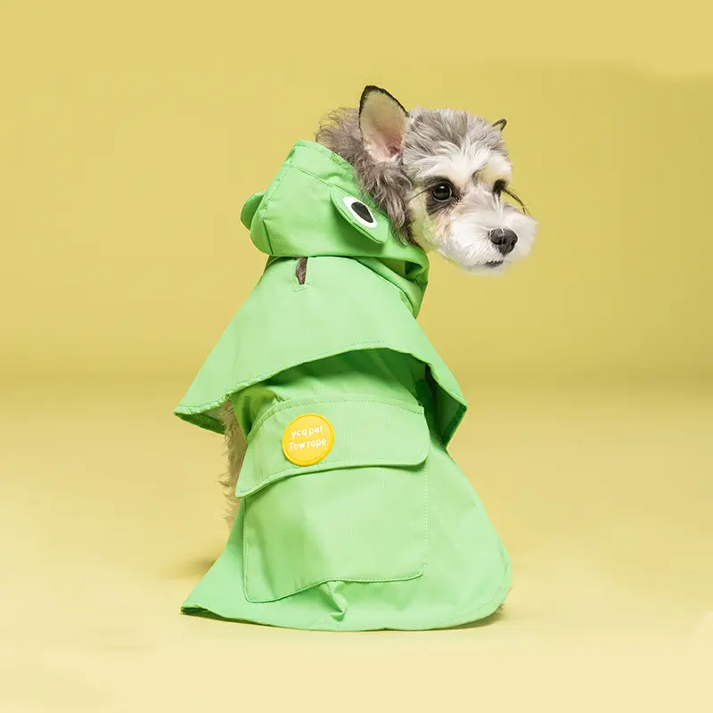 Jas hujan anjing anjing kecil persediaan hewan peliharaan Teddy khusus pakaian anjing tahan air cape
