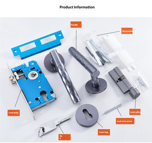 Wholesale Aluminum Alloy Mortise <strong>Door</strong> Lock Set Indoor <strong>Bedroom</strong> Household Silent Wooden <strong>Door</strong> Handle Lock for Apartment Office - Product Image 6