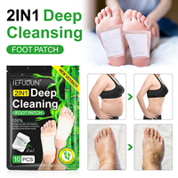 SEFUDUN Patch de pied de nettoyage en profondeur japonais 2 en 1 Japon bambou Detox Foot Patch Pads pour améliorer le sommeil