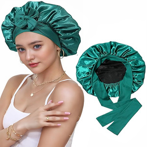 SOLPOP <span class=keywords><strong>Bonnet</strong></span> de <span class=keywords><strong>nuit</strong></span> en <span class=keywords><strong>satin</strong></span> double couche réversible avec nœud en ruban pour femme, <span class=keywords><strong>bonnet</strong></span> de sommeil avec bande élastique - Product Image 4