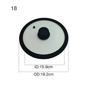 <span class=keywords><strong>Tapa</strong></span> de Vidrio Transparente Resistente al Calor con Marco de Silicona de Grado Alimenticio, Sellado Seguro, Anti-Salpicaduras, Apta para Horno, para Utensilios de Cocina - Product Image 2