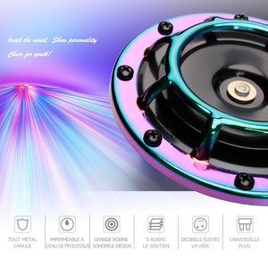 F-FARBIN fort Horn 12V grille de corne de voiture electrique High Bass Metal Kit tweeter Bass double corne - Product Image 5