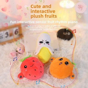 Juguete de Peluche Interactivo con Sonidos de Frutas (Plátano, Fresa, Zanahoria, <span class=keywords><strong>Pera</strong></span>) para Cantar y Divertirse en Familia - Product Image 2