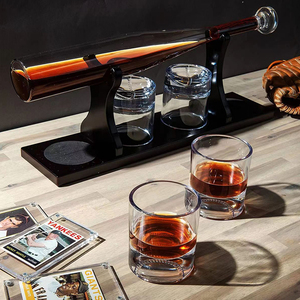 Baseball <span class=keywords><strong>Bat</strong></span> Whiskey Wine Decanter 4 Baseball whisky bicchieri Baseball Decanter fatto per il whisky, - Product Image 4
