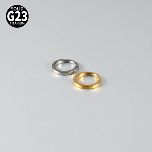 Anillo de nariz, oreja o labio de titanio F136 G23, moderno, simple, unisex, banda delgada y lisa, sin costuras, joyería para <span class=keywords><strong>piercing</strong></span>. - Product Image 4