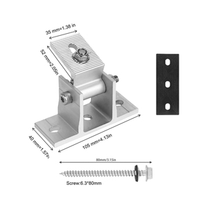 Système de montage sur panneau saisonnier Supports solaires en aluminium noir Support réglable - Product Image 6