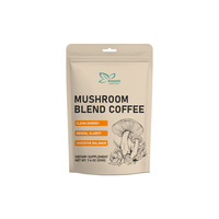 Poudre de café aux champignons en marque blanche OEM contenant de la glycine et de la proline pour stimuler la concentration mentale et améliorer la santé intestinale