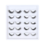 Bulu Mata Palsu Model Fox yang Laris Manis, Gaya Eropa & Amerika 3D Cat-Eye, Melengkung, Satu Bagian