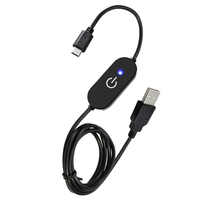 Câble USB A vers USB C de longueur personnalisée interrupteur gradateur gaine en PVC de 1m contrôleur d'alimentation pour téléphone portable blindage de tresse pour ordinateur