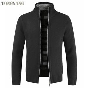 TONGYANG Autumn Winter New Men's <strong>Jacket</strong> Slim Fit Stand Collar Zipper <strong>Jacket</strong> Men Solid <strong>Thick</strong> Warm <strong>Fleece</strong> <strong>Jacket</strong> Men - Product Image 2