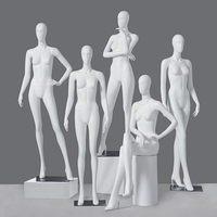 Mannequin femme en fibre de verre, modèle tête de balle, blanc mat, corps entier, prix abordable