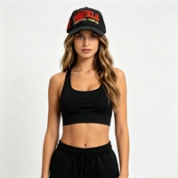 Casquette de baseball de luxe en gros avec broderie 3D, 5 panneaux, motif feuille sportif incurvé, respirante, imperméable, en coton, unisexe, toutes saisons