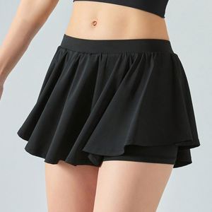 Celana pendek latihan olahraga 2-In-1 Logo kustom rok Mini pakaian tenis kebugaran Gym pinggang elastis untuk pakaian olahraga Golf Tenis - Product Image 6