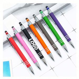 Bolígrafo 2 en 1 Personalizado con Punta Táctil Retráctil y Tinta Negra, Bolígrafo Metálico para Pantallas Táctiles, Punta de 1.0 mm - Product Image 1