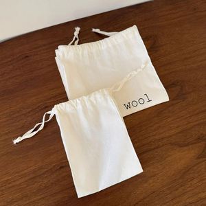 Personalized <b>Drawstring</b> Cotton Bags Eco Friendly Packaging <b>Pouch</b> With Custom Logo Printing - Product Image 1