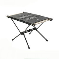 Muebles de Exterior, Mesa Plegable Portátil, Ligera y Compacta, de Aleación de Aluminio, para Campamento Táctico