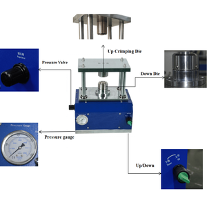 CE 2032 2025 CR20XX Pneumatic Coin Cell Crimper Crimping Machine for Lithium <b>Battery</b> Case Sealing - Product Image 2