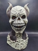 Masques de fête d'Halloween en peluche en latex effrayants et amusants de fabricant, masques de crâne pour Noël, ciblés et en stock