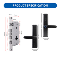 Cerradura Inteligente para Puerta de Latón con WiFi, Versión Automática, Huella Dactilar, Contraseña, BLE, NFC, Kit de Desbloqueo para el Hogar, App OYO