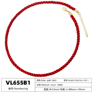 Collier en chaîne tressée colorée fait main en gros, <span class=keywords><strong>avec</strong></span> <span class=keywords><strong>fermoir</strong></span> en or tendance, chaînes en corde de <span class=keywords><strong>soie</strong></span> torsadée de 5 mm, adaptées aux pendentifs - Product Image 4