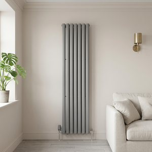 Radiatore Verticale Ovale Contemporaneo <span class=keywords><strong>Grigio</strong></span> con Risparmio Energetico e Design Grafico per Appartamenti e Riscaldamento Interno - Product Image 3