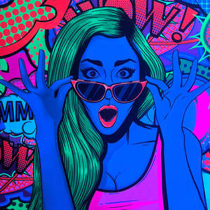 カスタムネオンインクアートプリントデジタル印刷オンデマンドUVダークライト鮮やかなカラーアーティストイラストウォールポスター - Product Image 4