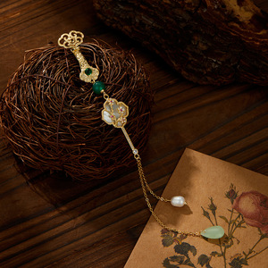 MUYU Chinese Style Brooch With Pearl And Jade Tassel For Cheongsam Women Traditional Jewelry Accessory - Product Image 4