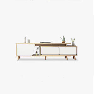 Soporte de <span class=keywords><strong>TV</strong></span> Extensible, Consola Multimedia Telescópica de Madera para Sala de Estar, Longitud Ajustable de 120-200 cm - Product Image 5