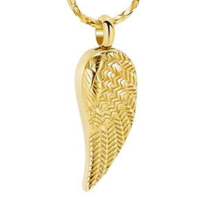 Collier urne funéraire <span class=keywords><strong>Aile</strong></span> d'ange pour cendres, pendentif commémoratif, bijou porte-objets personnalisé pour la commémoration de la perte d'un animal de compagnie, cadeau - Product Image 1