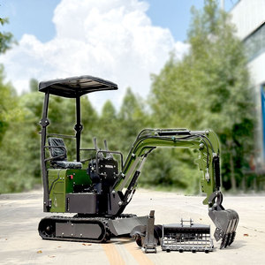 Mini-excavatrice sur chenilles jaune/verte China Somate Koop, moteur CE EURO5 EPA, boîte de vitesses PLC, pompe, moteur, garantie 1,5 an, godet de 0,02 m³ - Product Image 4