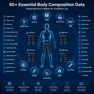 เครื่องวิเคราะห์องค์ประกอบร่างกายแบบแบ่งส่วน 8 ขั้วไฟฟ้า WELLAND Athlete Performance Scale สำหรับการฝึกซ้อมและฟื้นฟูของทีมกีฬามืออาชีพ รับผลิตแบบ OEM ODM - Product Image 2