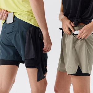 Pantalones Cortos Deportivos para Hombre, para Maratón, con Impresión por Transferencia de Calor, Secado Rápido, para Gimnasio, con Forro y Bolsillos con Cremallera - Product Image 3