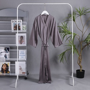 Abito <span class=keywords><strong>Kimono</strong></span> in raso da donna <span class=keywords><strong>rosso</strong></span> vino abito <span class=keywords><strong>Kimono</strong></span> taglia normale pigiama da donna pigiama - Product Image 5