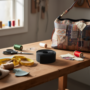 Nastro per Cinghie Borse Ilan 3,8 cm x 3 m Nero in Poliestere Intrecciato ad Alta Tenacità per la Realizzazione di Borse - Product Image 2