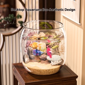 2025 nuevo tanque de <span class=keywords><strong>peces</strong></span> ecológico de Material PET de alta transparencia en caja para escritorio y sala de estar cultivo de <span class=keywords><strong>peces</strong></span> y tortugas - Product Image 3