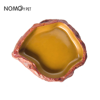 NOMOY PET Gamelle d'eau en résine pour reptiles, taille moyenne, anti-renversement, pour dragons barbus, lézards, grenouilles, décoration de terrarium