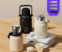 Bouteille d'eau isotherme en acier inoxydable 316 de grande capacité, gobelet de voyage portable pour enfants avec un bel aspect