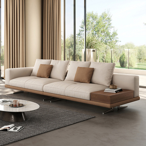 Ensemble de canapés en cuir italien de <span class=keywords><strong>luxe</strong></span> moderne, canapés <span class=keywords><strong>design</strong></span> haut de gamme pour la maison, canapés moelleux, canapé populaire pour salon avec table d'appoint - Product Image 6