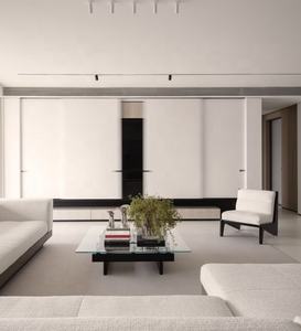 Meuble TV mural flottant en bois avec LED, centre de divertissement écologique et durable pour salon avec <span class=keywords><strong>porte</strong></span> <span class=keywords><strong>coulissante</strong></span> - Product Image 6