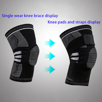 Genouillères de compression ajustables en tricot respirant avec coussinet de gel rotulien et stabilisateurs latéraux pour une protection optimale - Expédition rapide