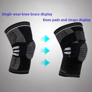 Genouillères de compression ajustables en tricot respirant avec coussinet de gel rotulien et stabilisateurs latéraux pour une protection optimale - Expédition rapide - Product Image 5